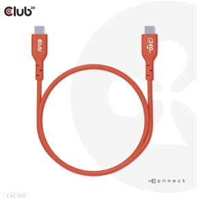 Club3D Kabel USB 2 Typ C PD 240W / 480Mb 1m St/St