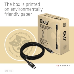 Club3D Kabel USB 4 Typ C PD 240W / 8K / 40Gbps 2m St/St