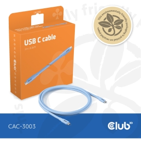 Club3D Lifestyle USB-C Kabel PD 240W.20Gbps 2m blau St/St