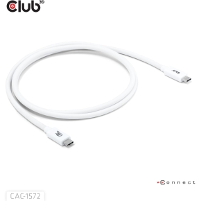 Club3D Kabel USB-C 80Gbps zertifi. PD240W/8K240Hz 1.2m weiß