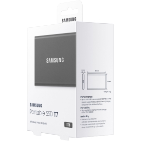 1TB Samsung Portable T7 USB 3.2 Gen2 Titan Gray retail