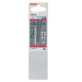 Bosch 2 Metallbohrer HSS-G 2.0x24x49mm