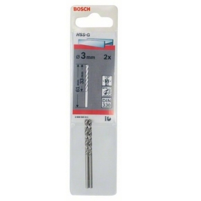 Bosch 2 Metallbohrer HSS-G 3.0x33x61mm