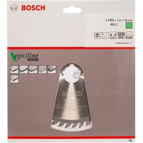 Bosch Kreissägeblatt Optiline Holz 190 x 30 48D