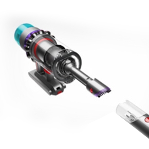 Dyson Gen5Detect Absolute Kabelloser Staubsauger (Rot/Silber/Türkis)