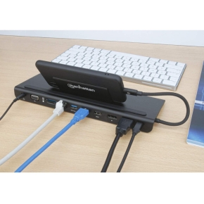 MANHATTAN USB-C 11-in-1-Dockingstation MST für drei Monitore