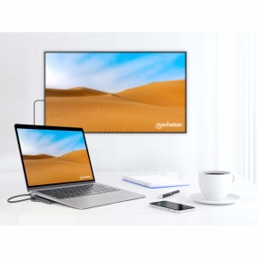 MANHATTAN USB-C ÜPD 11in1-Dockingstation MST für 3 Monitore