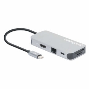 MANHATTAN USB-C 8-in-1 Dockingstation HDMI RJ45 3xUSB-A