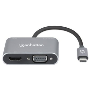 MANHATTAN USB-C auf HDMI & VGA 4in1 Konverter Power Delivery