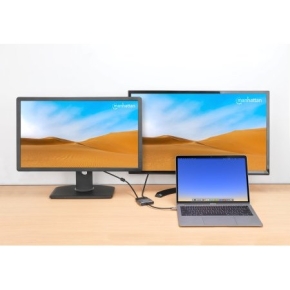MANHATTAN USB-C auf HDMI & VGA 4in1 Konverter Power Delivery