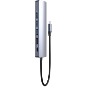 MANHATTAN 6-in-1 4K USB-C Dockingstation 1xHDMI 3xUSB 5 Gb/s