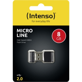 STICK 8GB USB 2.0 Intenso 3500460 Micro Line Black