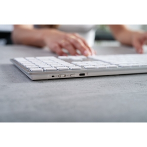 CHERRY TAS KW 9100 SLIM FOR MAC Wireless FR-Layout silver/w