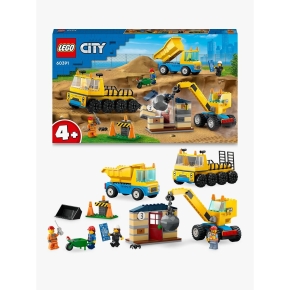 LEGO City 60391 Baufahrzeuge und Kran mit Abrissbirne