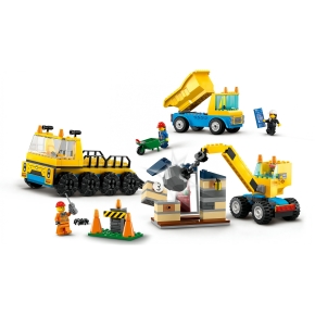 LEGO City 60391 Baufahrzeuge und Kran mit Abrissbirne