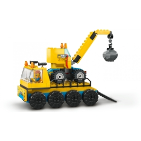 LEGO City 60391 Baufahrzeuge und Kran mit Abrissbirne