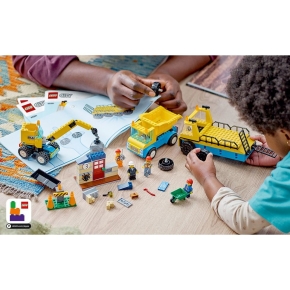 LEGO City 60391 Baufahrzeuge und Kran mit Abrissbirne