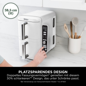 Ninja SL400EUWH Double Stack XL 9,5L Heißluftfritteuse Weiß