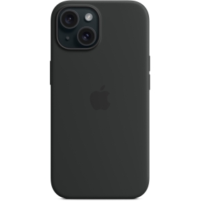 APPLE iPhone 15 Silicone Case with MagSafe - Black