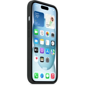 APPLE iPhone 15 Silicone Case with MagSafe - Black