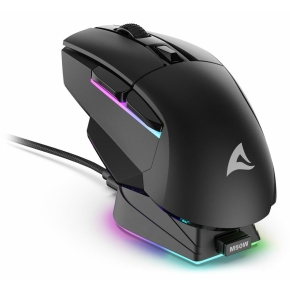 Sharkoon Maus Shark SGM50W Optisch 6 Tasten 6.400 DPI schw