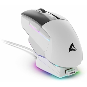 Sharkoon Maus Shark SGM50W Optisch 6 Tasten 6.400 DPI weiß