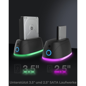 ICY BOX Dockingstation 6.4cm (2.5) & 8.9cm (3.5) SATA - USB 3.0
