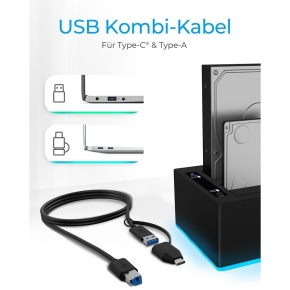 ICY BOX Dockingstation 6.4cm (2.5) & 8.9cm (3.5) SATA - USB 3.0