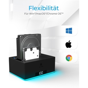 ICY BOX Dockingstation 6.4cm (2.5) & 8.9cm (3.5) SATA - USB 3.0
