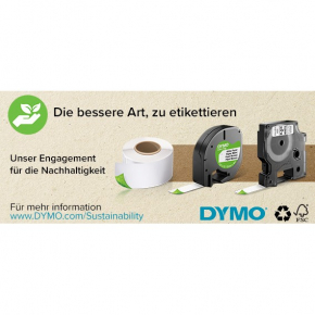 Dymo D1 Etiketten S0720500 12mm x 7m Schwarz auf Transparent