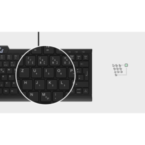 KeySonic KSK-5010ELC (DE) Mini mit Nummernblock schwarz