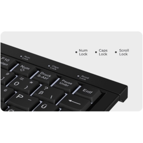 KeySonic KSK-3011ELC (DE) Super-Mini mit Nummernblock sw