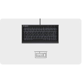 KeySonic KSK-3011ELC (DE) Super-Mini mit Nummernblock sw