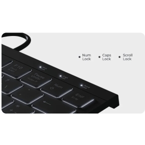 KeySonic KSK-5011ELC (DE) Mini mit Nummernblock schwarz