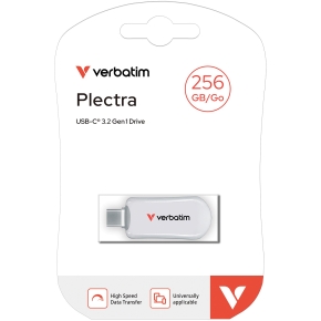 STICK 256GB Verbatim Plectra White USB-C Flash Drive 30230