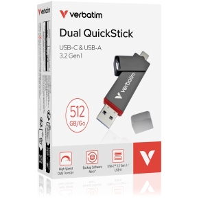 STICK 512GB Verbatim Dual QuickStick USB-A/C 3.2 Gen1 32042
