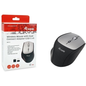 Equip Optische Maus USB Komfort Rechts-Linkshänder 1.8m sw