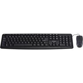 Equip Kabelgebundene Kombi Keyboard+Mouse. schwarz. spanisch