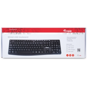 Equip Kabelgebundene USB Keyboard schwarz. deutsch