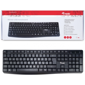 Equip Kabelgebundene USB Keyboard schwarz. portugie