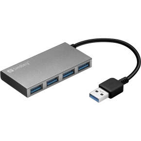 Sandberg 133-88 USB 3.0 HUB 4-Port 4xUSB 3.0 Silber