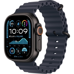 APPLE 49mm Navy Ocean Band Extension - Black Titanium Finish