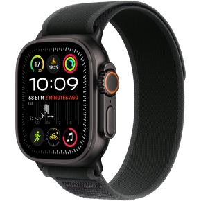APPLE 49mm Black TrailLoop-M/L - Black Titanium Finish