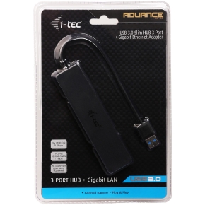 D I-TEC USB 3.0 SLIM HUB + GLAN