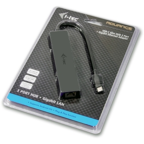 D I-TEC USB-C SLIM HUB + GLAN