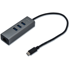 D I-TEC USB-C 3-PORT HUB + GLAN