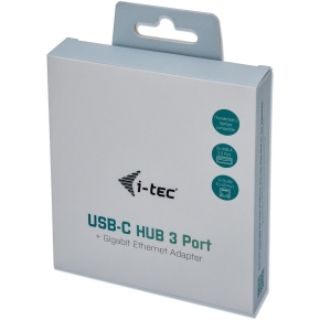 D I-TEC USB-C 3-PORT HUB + GLAN