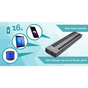 D I-TEC USB 3.0 HUB 16 PORT 90 W