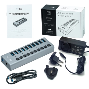 D I-TEC USB 3.0 HUB 10 PORT 48 W