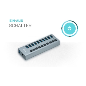 D I-TEC USB 3.0 HUB 10 PORT 48 W
